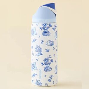 Owala Delft Cat Blue White Pottery Porcelain UO 32 oz Water Bottle Limited